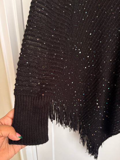 VINTAGE PONCHO WITH LONG SLEEVES