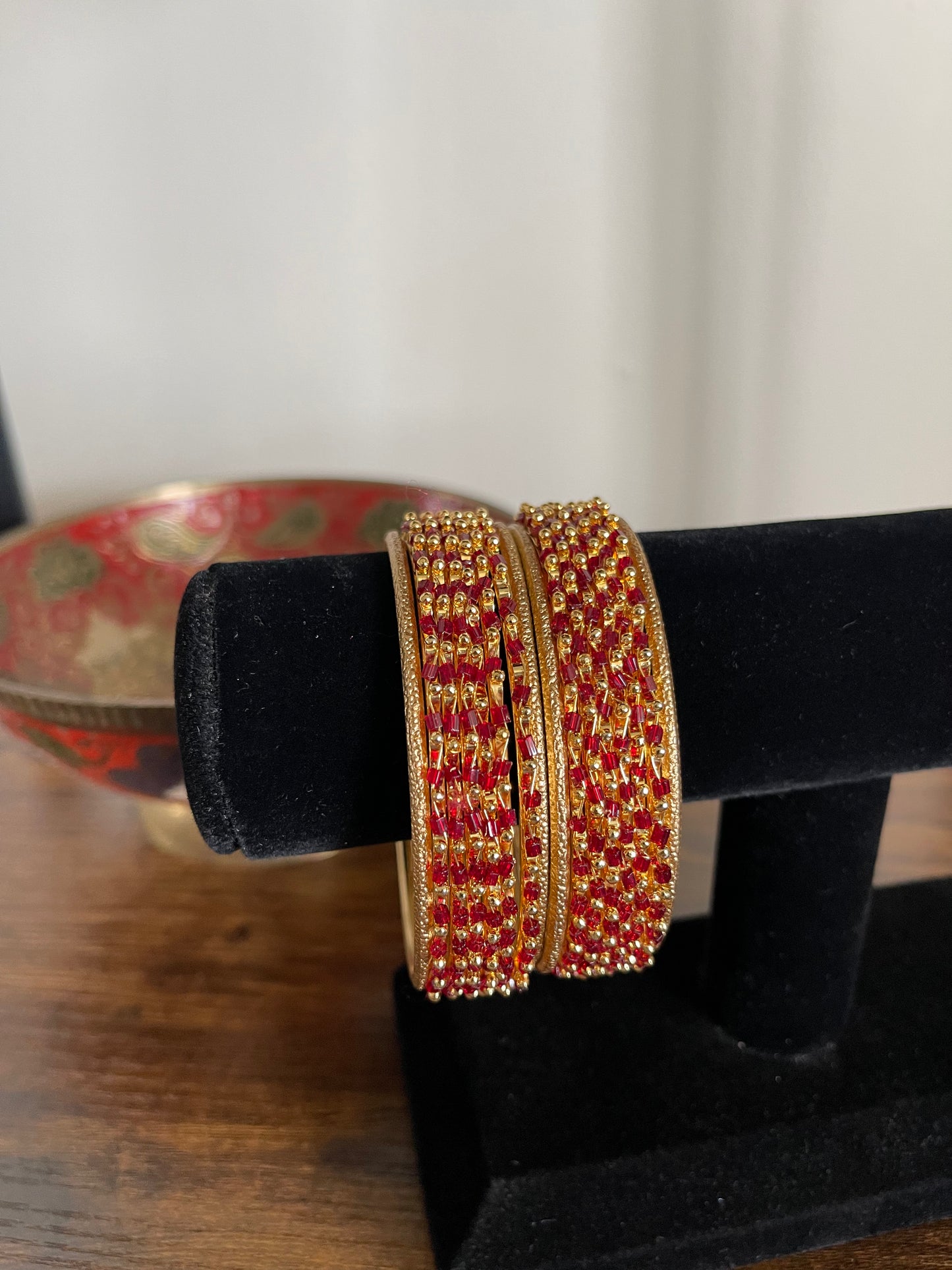 RED AND GOLD BANGLES