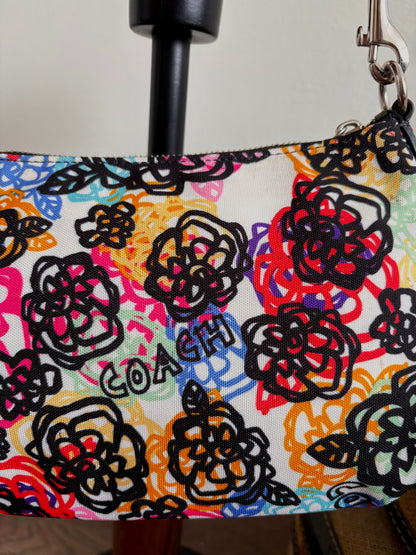 COACH POPPY GRAFFITI BLOSSOM  MULTICOLOUR FLORAL PRINT PURSE