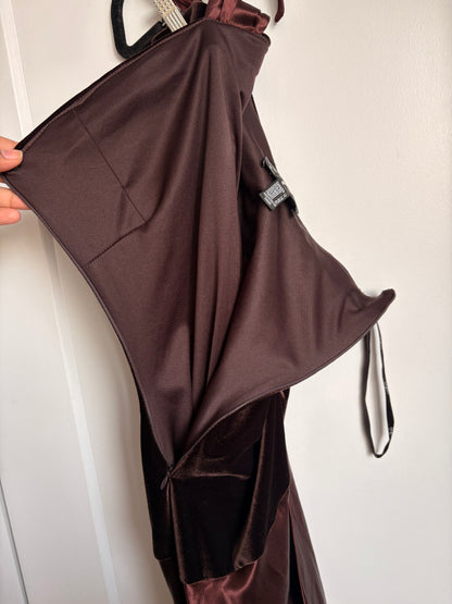 VINTAGE VELVET/SILK EVENING GOWN - 12