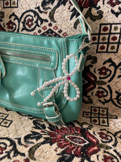 BABY PINK PEARL BOW CHARM
