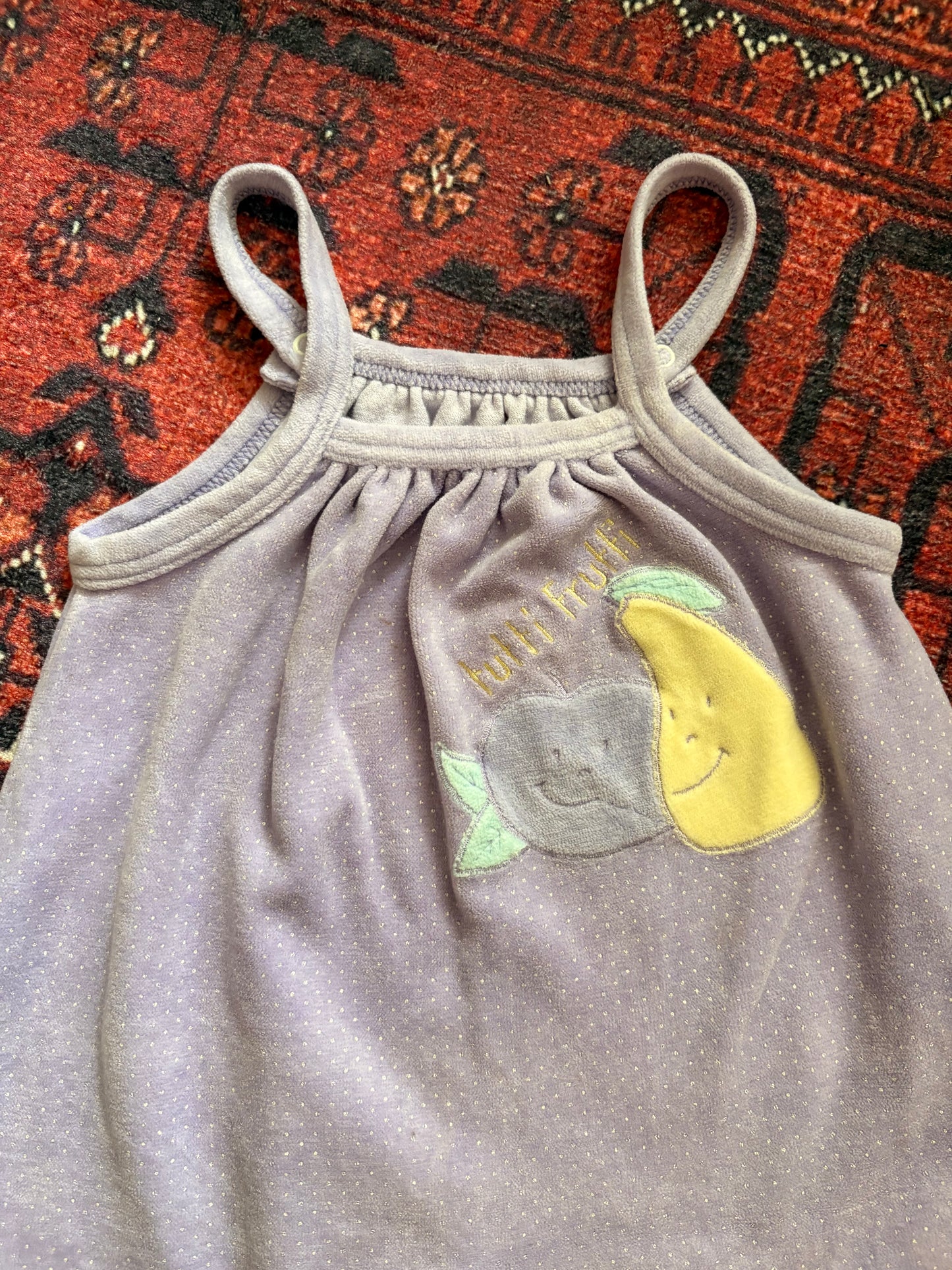 VINTAGE VELVET ROMPER - 3T