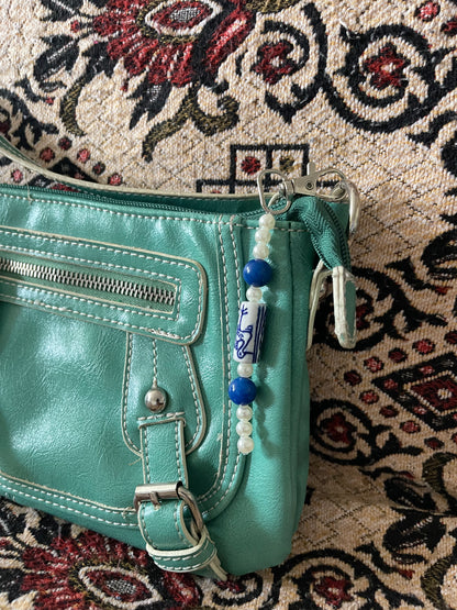 VINTAGE BEADED BAG CHARM