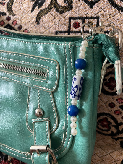 VINTAGE BEADED BAG CHARM