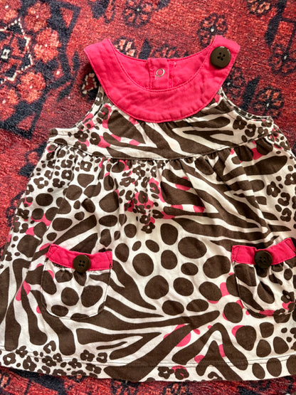 ANIMAL PRINT BABY GIRL SET - 3/6M