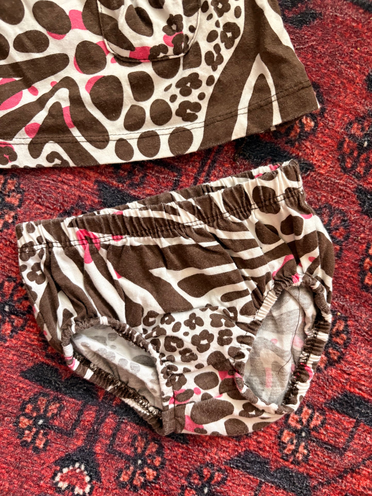 ANIMAL PRINT BABY GIRL SET - 3/6M