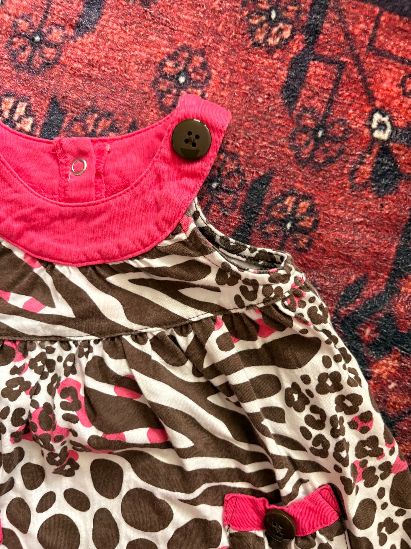 ANIMAL PRINT BABY GIRL SET - 3/6M
