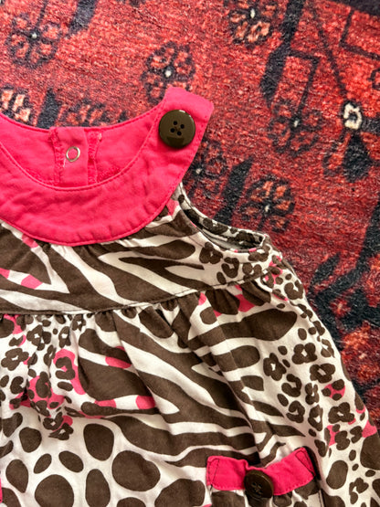 ANIMAL PRINT BABY GIRL SET - 3/6M