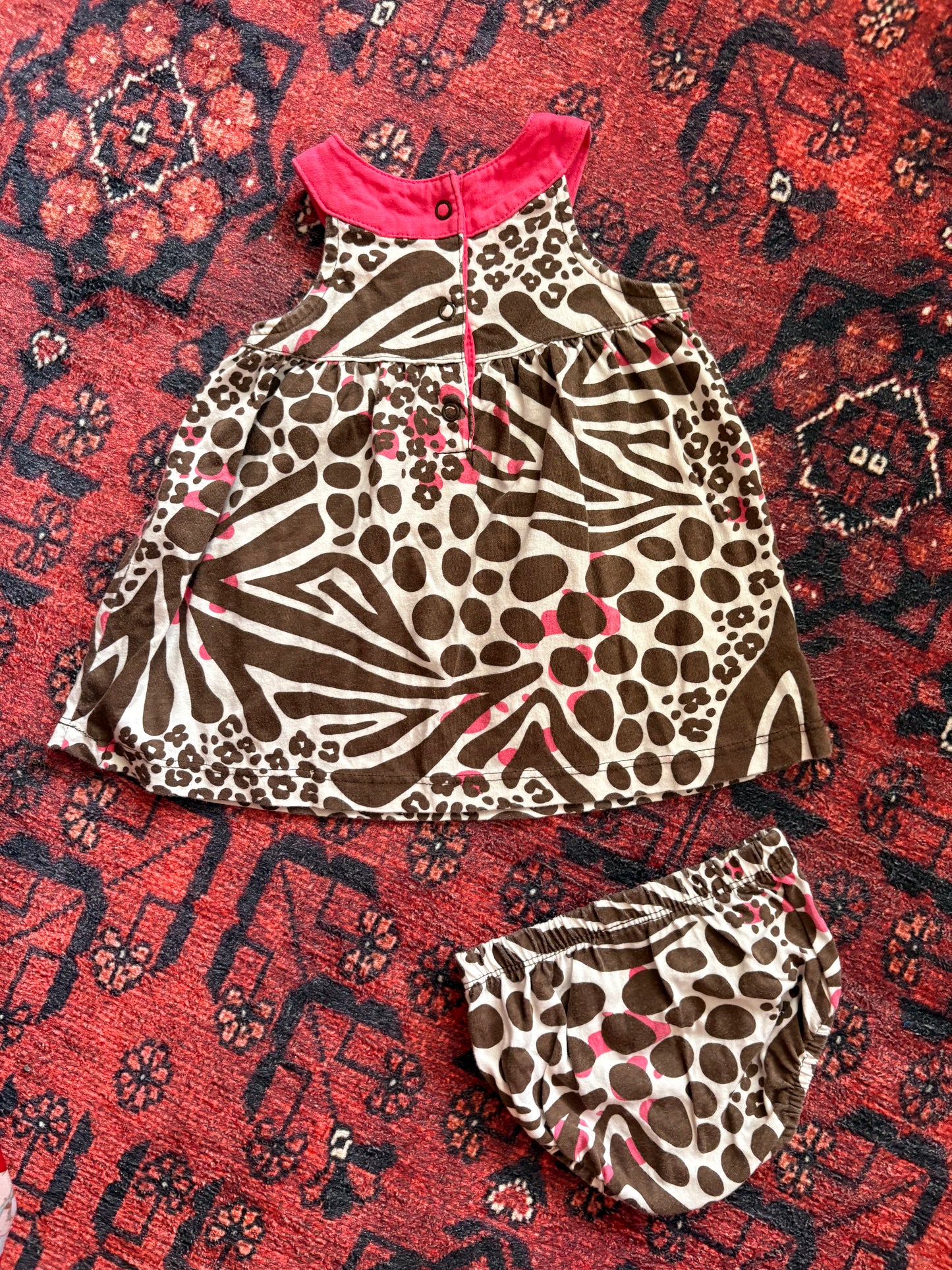 ANIMAL PRINT BABY GIRL SET - 3/6M