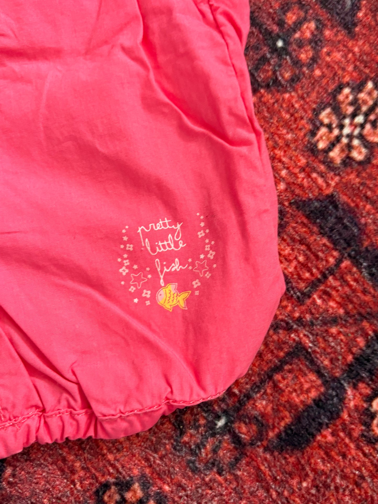 VINTAGE PINK BABY GIRL OVERALLS - 6/9M