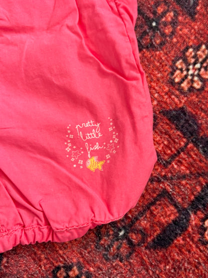 VINTAGE PINK BABY GIRL OVERALLS - 6/9M