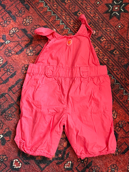 VINTAGE PINK BABY GIRL OVERALLS - 6/9M