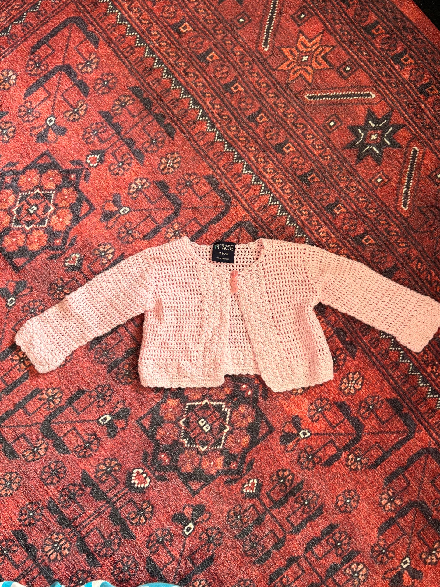 VINTAGE CHILDRENS PLACE BABY PINK BALERO - 12M