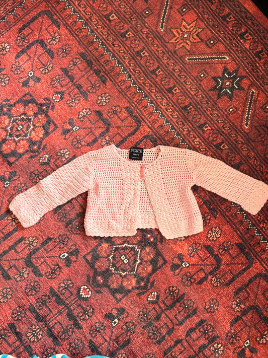 VINTAGE CHILDRENS PLACE BABY PINK BALERO - 12M
