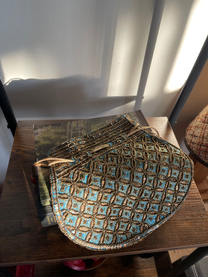 SILK BEADED POTLI BAG