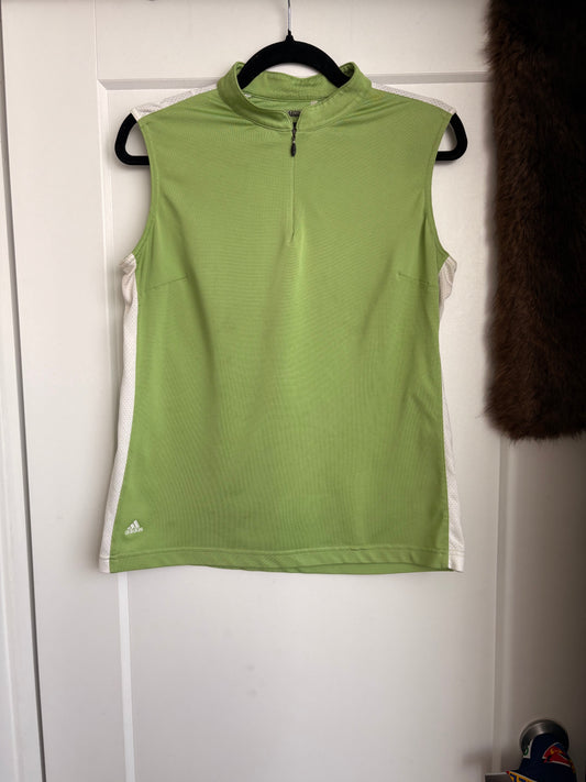 VINTAGE ADIDAS QUARTER ZIP ATHLETIC TOP - L