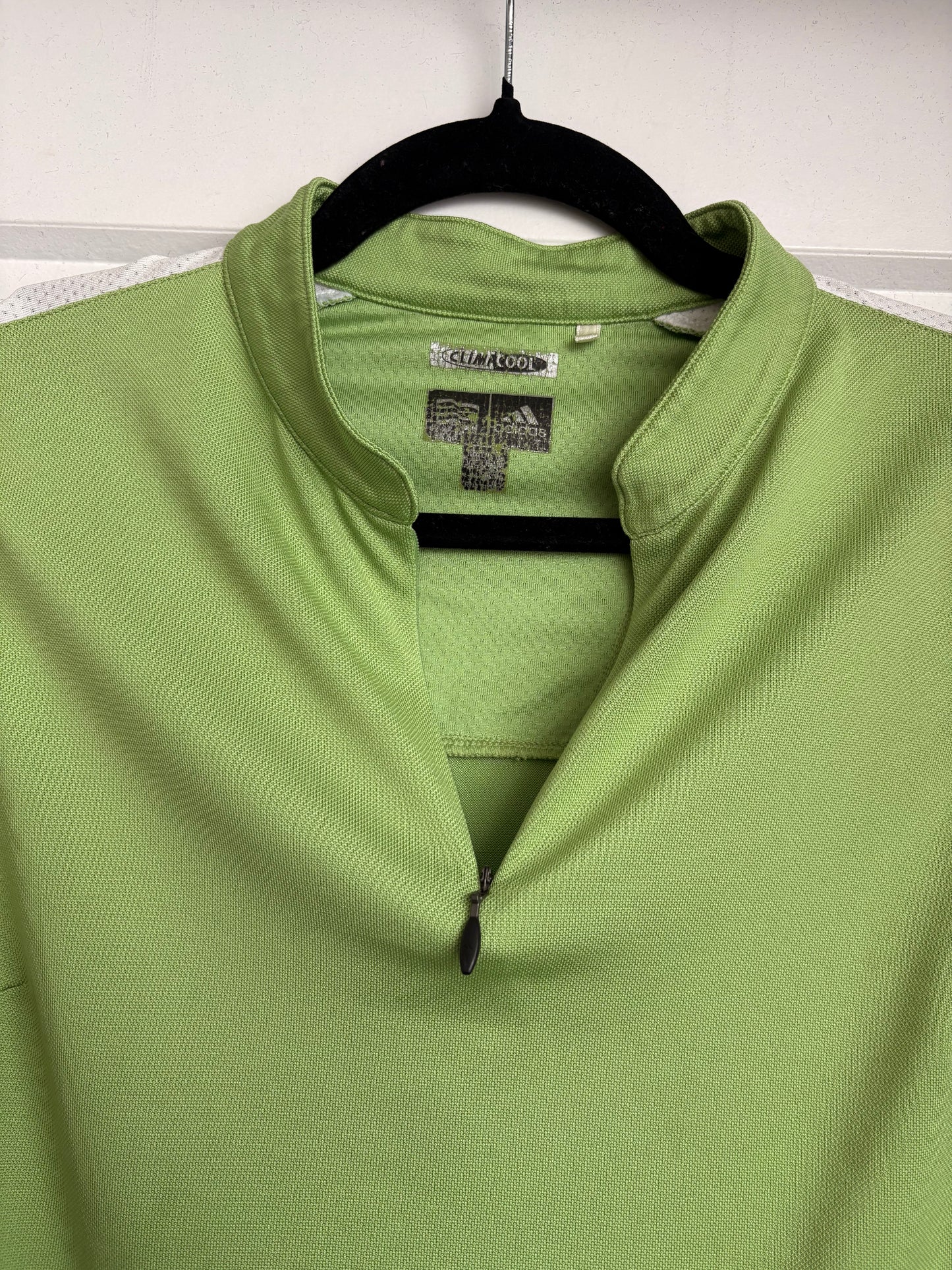 VINTAGE ADIDAS QUARTER ZIP ATHLETIC TOP - L