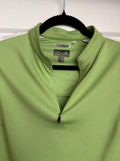 VINTAGE ADIDAS QUARTER ZIP ATHLETIC TOP - L