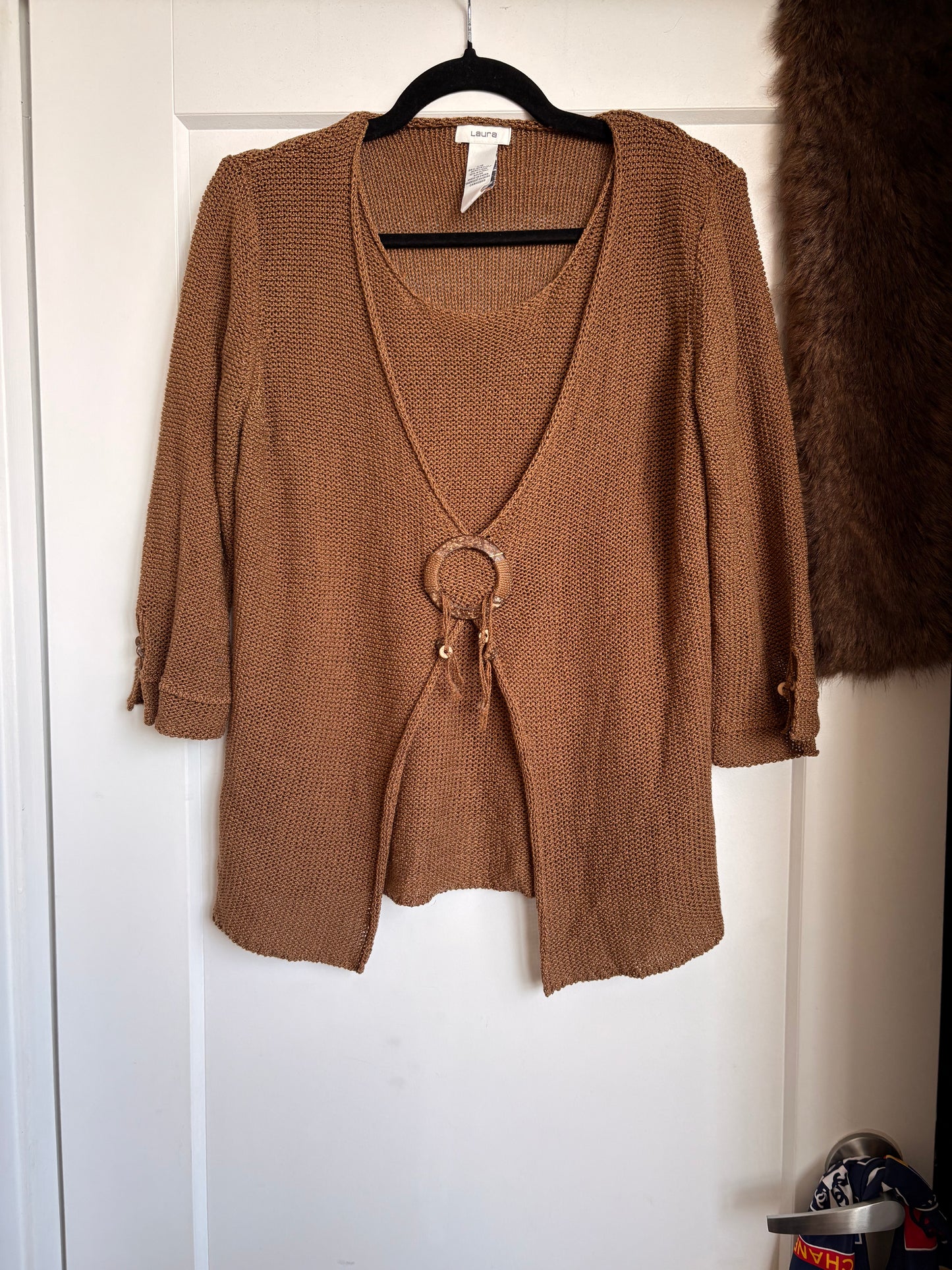 VINTAGE KNIT CARDIGAN - L