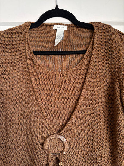 VINTAGE KNIT CARDIGAN - L