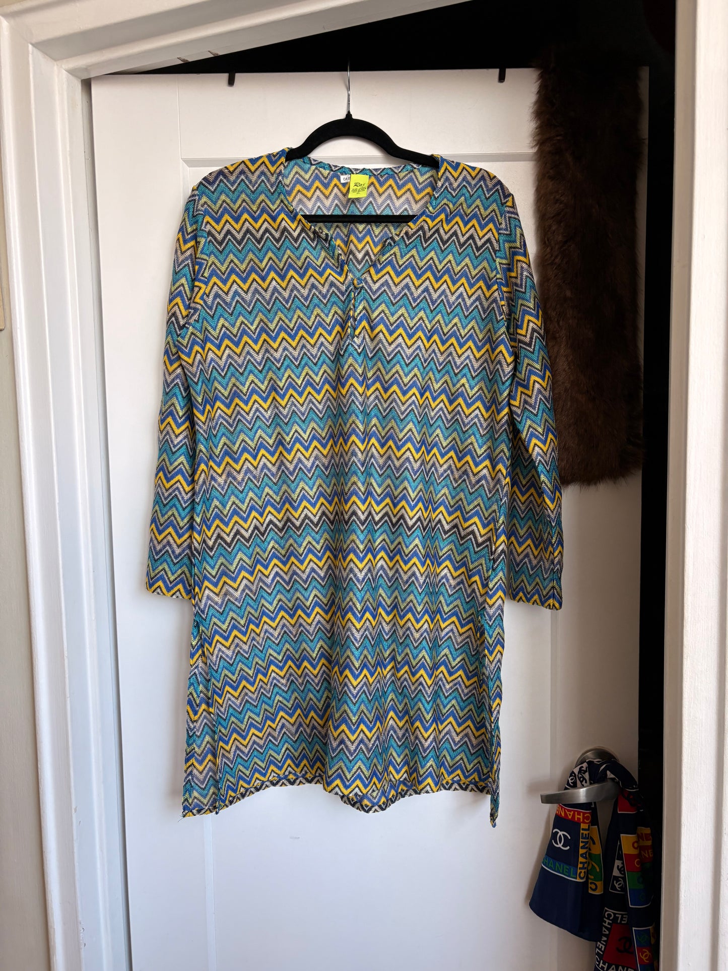 ZIGZAG PATTERN KAFTAN TOP/DRESS - XL