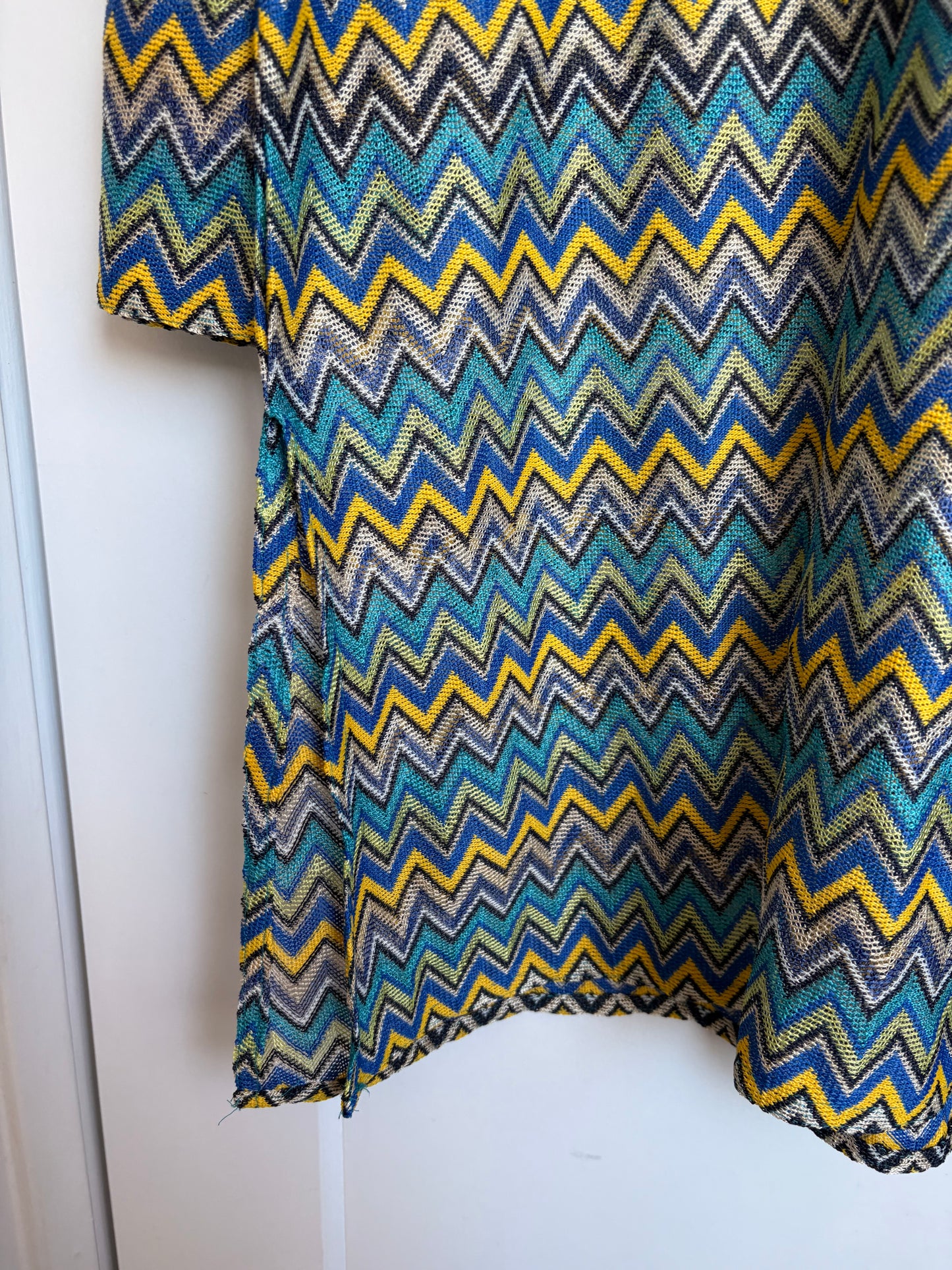 ZIGZAG PATTERN KAFTAN TOP/DRESS - XL