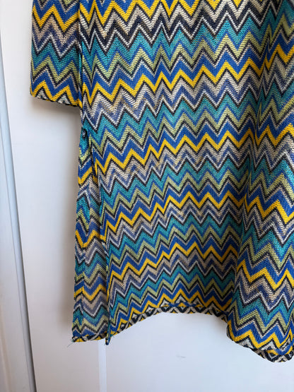 ZIGZAG PATTERN KAFTAN TOP/DRESS - XL