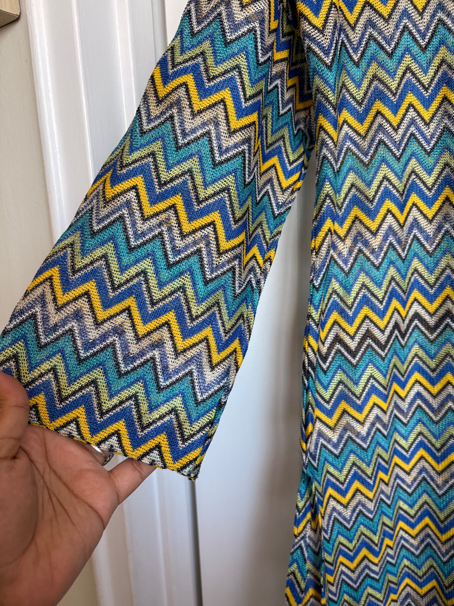 ZIGZAG PATTERN KAFTAN TOP/DRESS - XL