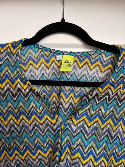 ZIGZAG PATTERN KAFTAN TOP/DRESS - XL