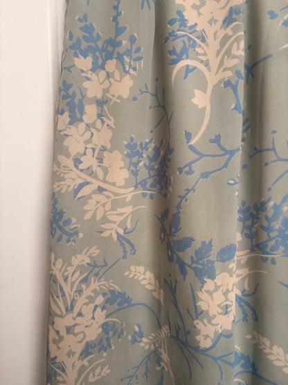 VINTAGE BLUE FLORAL MAXI SKIRT - M