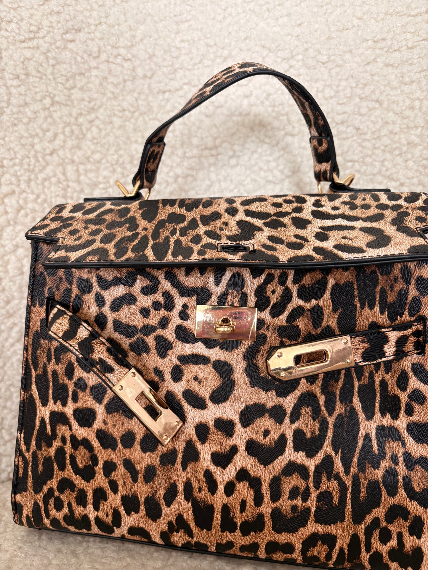 LEOPARD PRINT FIRKIN HANDBAG
