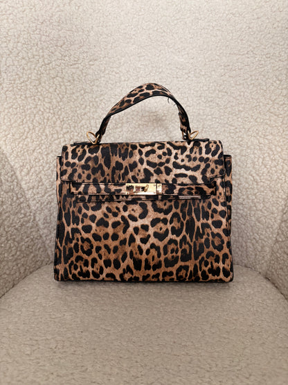 LEOPARD PRINT FIRKIN HANDBAG