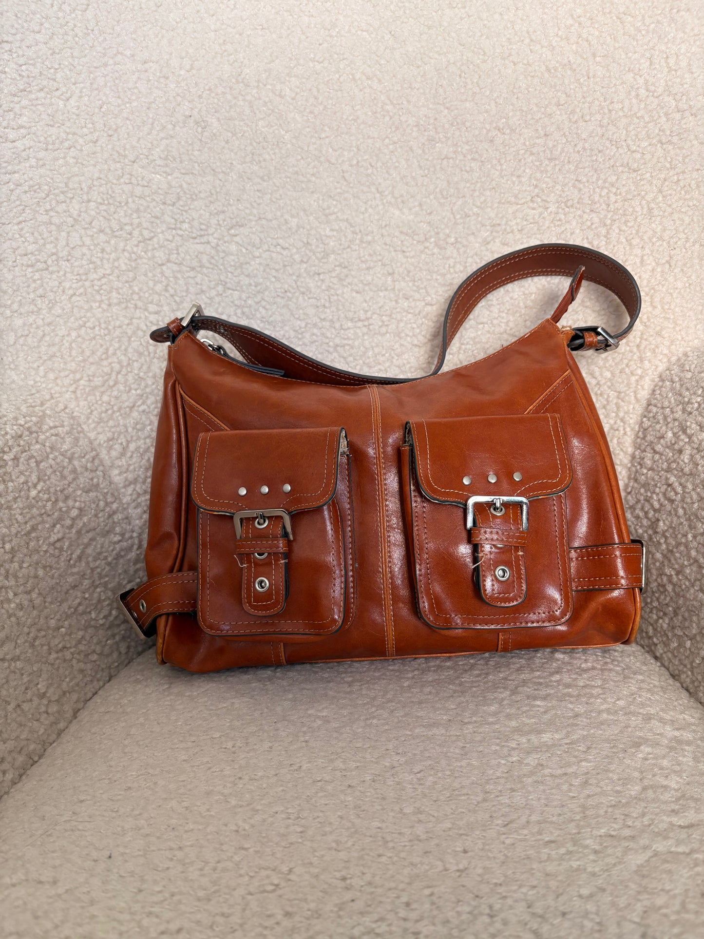 VINTAGE MONDANI LEATHER SHOULDER BAG