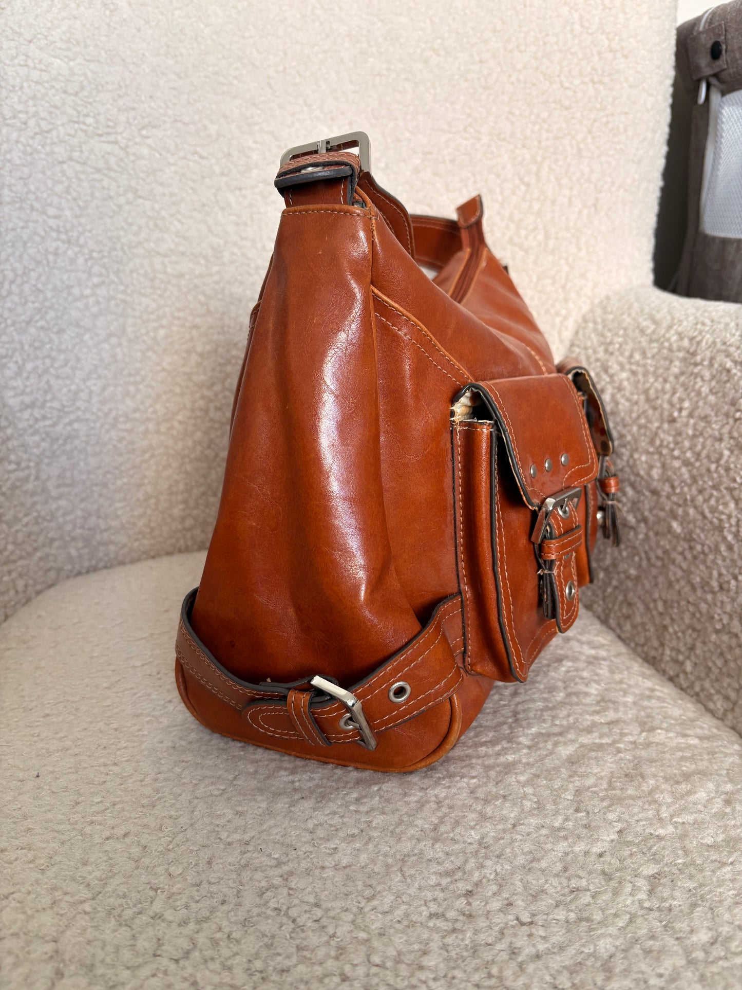 VINTAGE MONDANI LEATHER SHOULDER BAG