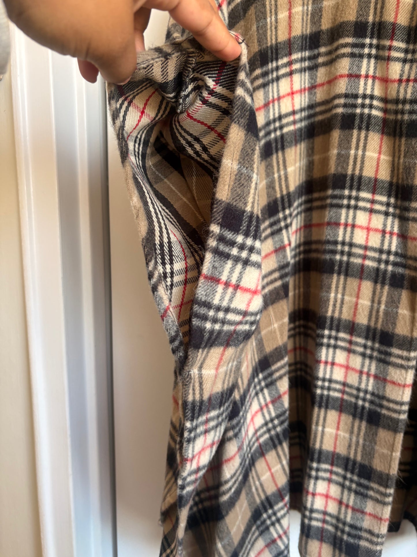 FUR COLLAR PONCHO