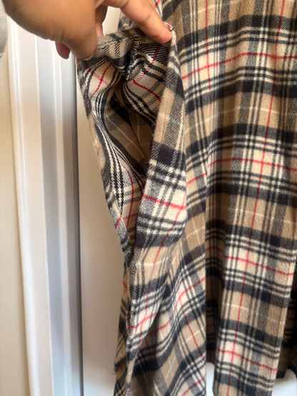 FUR COLLAR PONCHO