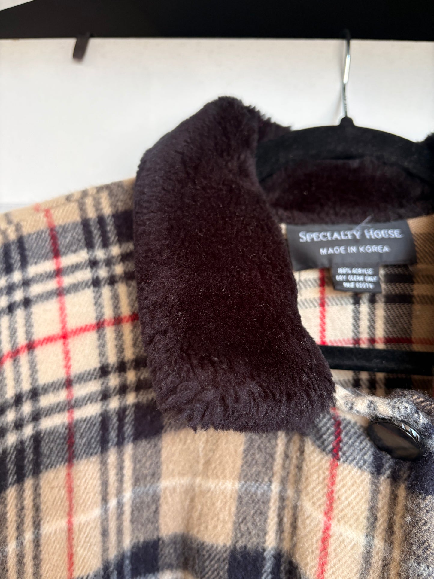 FUR COLLAR PONCHO