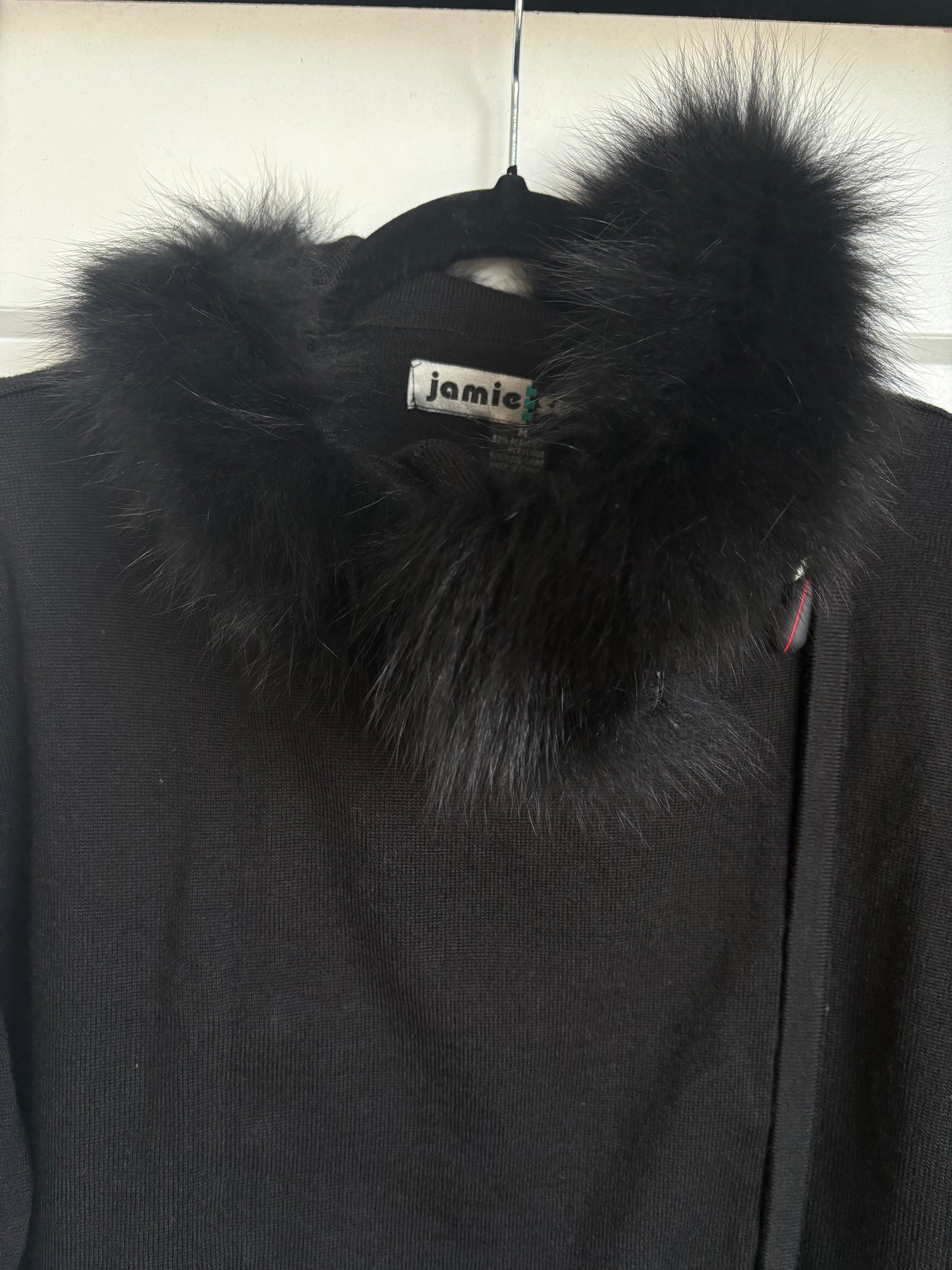 JAMIE SADOK KNIT SWEATER WITH FUR - M