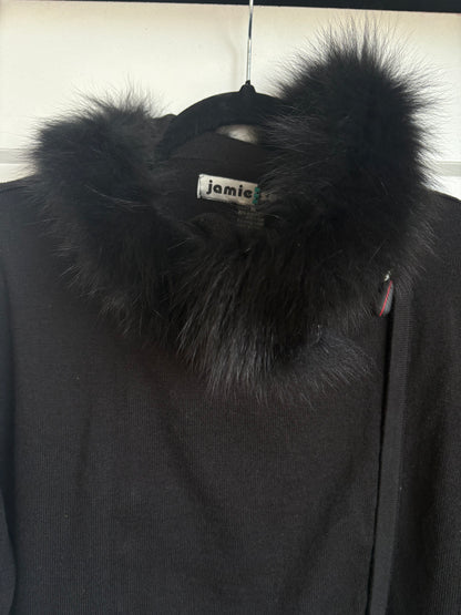 JAMIE SADOK KNIT SWEATER WITH FUR - M