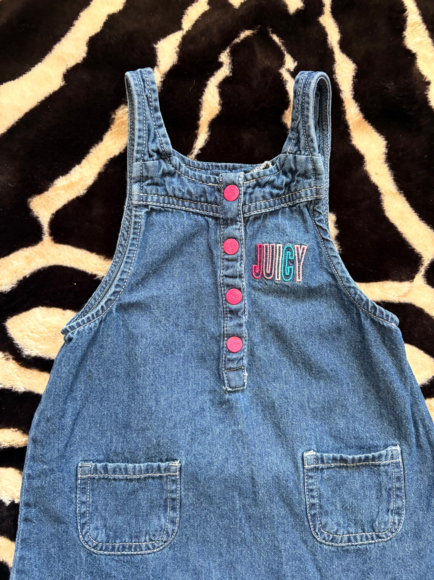 JUICY COUTURE KIDS DENIM OVERALL DRESS - 4T