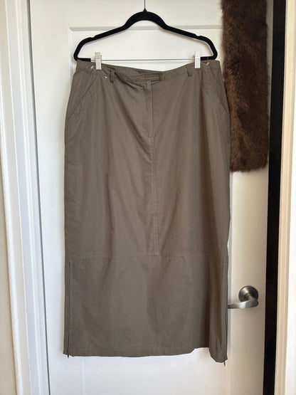 KHAKI MAXI SKIRT - 16