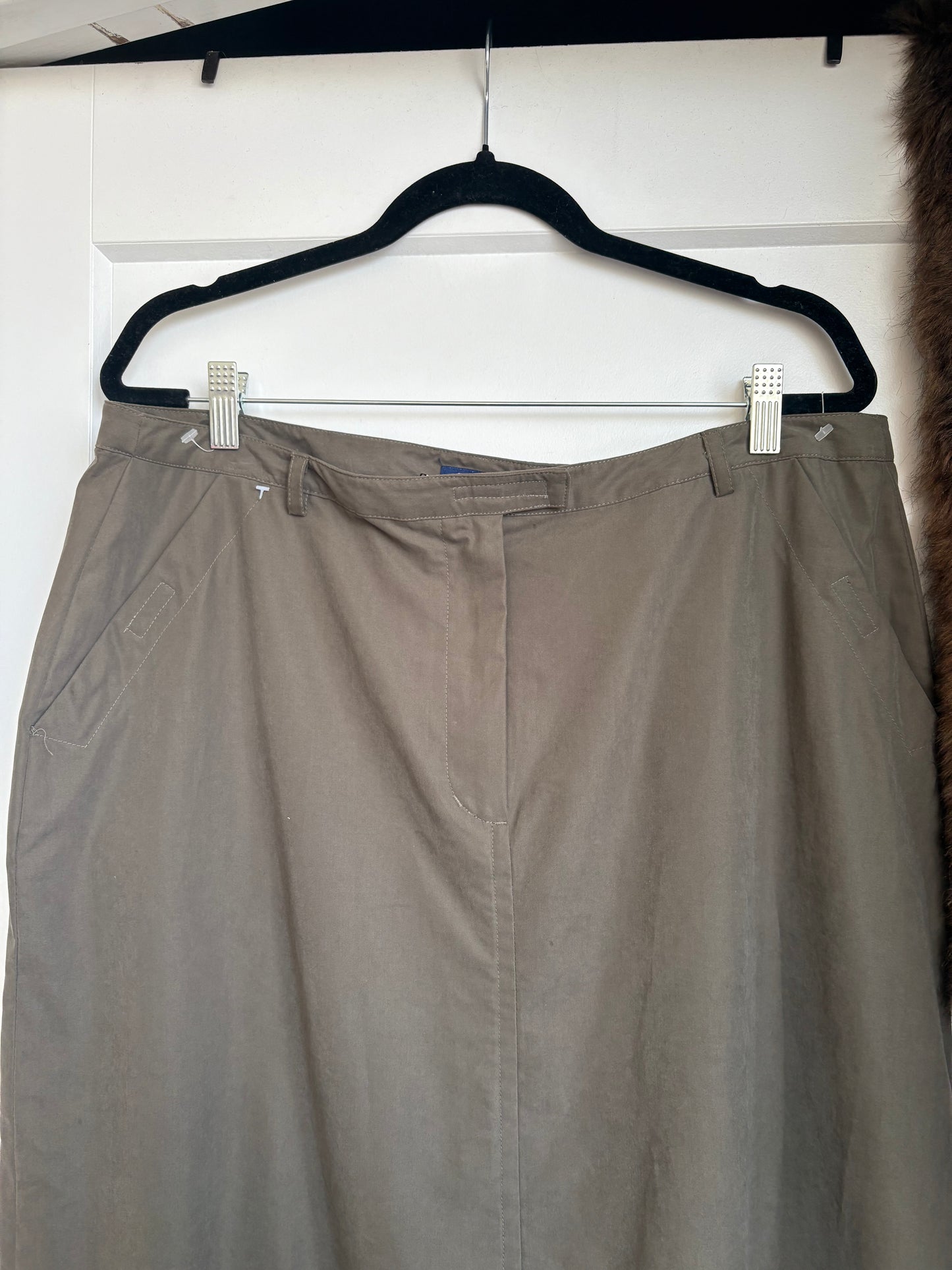 KHAKI MAXI SKIRT - 16