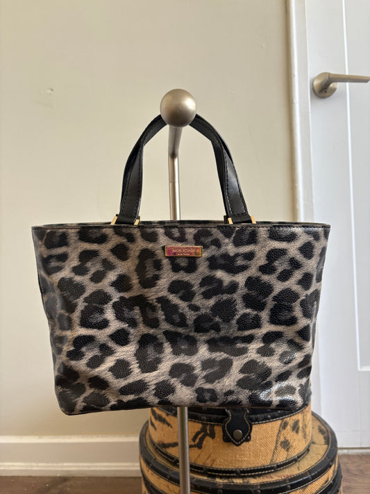 KATE SPADE GRANT STREET GRAINY LEOPARD PRINT BAG