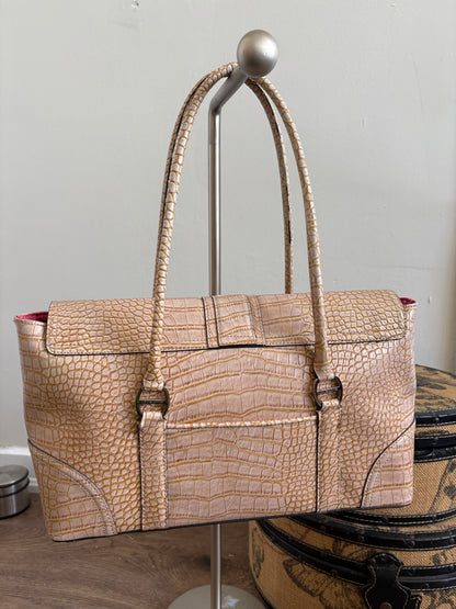LIZ CLAIBOURNE CROC SHOULDER BAG