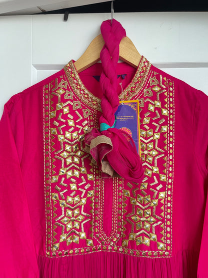 MAGENTA PINK KAMEEZ SET