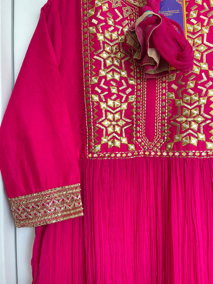 MAGENTA PINK KAMEEZ SET