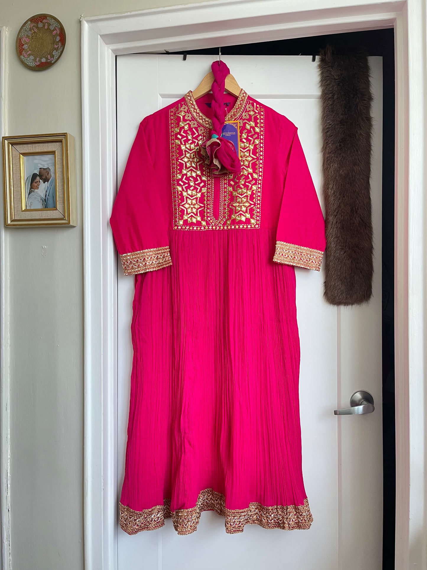MAGENTA PINK KAMEEZ SET