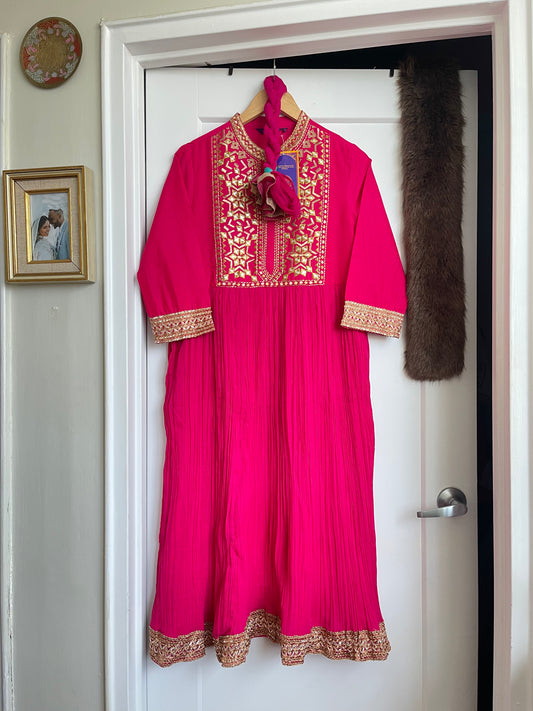MAGENTA PINK KAMEEZ SET