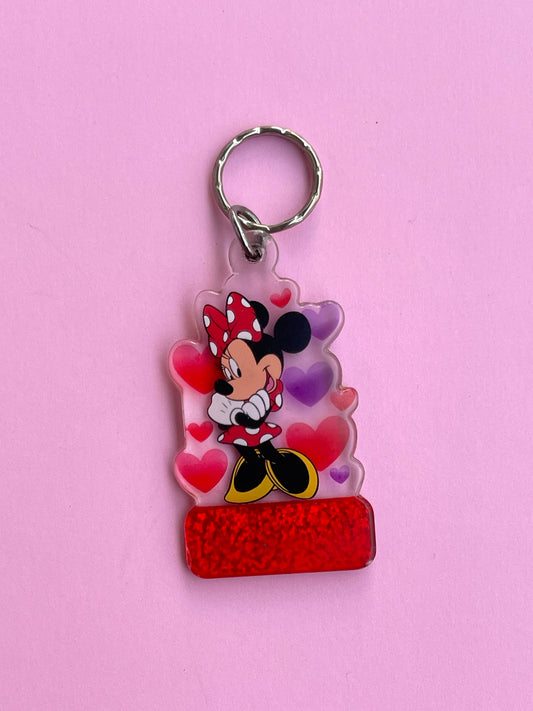 VINTAGE MINNIE MOUSE LOVE KEYCHAIN