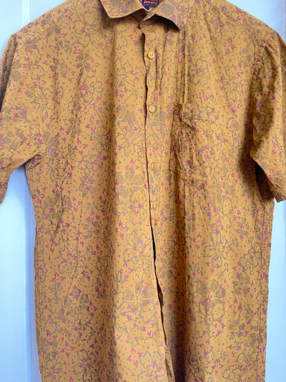 MUSTARD AARONG MENS BUTTON UP